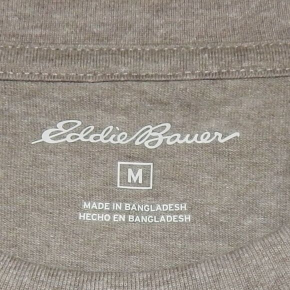 EDDIE BAUER men's medium solid gray short sleeve basic tee NWT - Picture 2 of 7